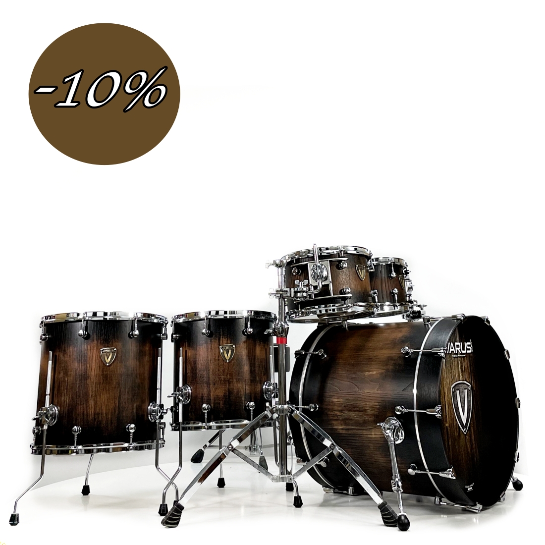 Power Series Pre aged Kit Brown Varus Drums