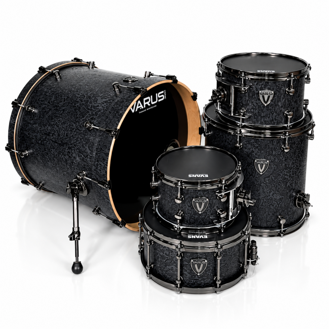 Birdseye Black Drumset (MANTOVANI CUSTOM)