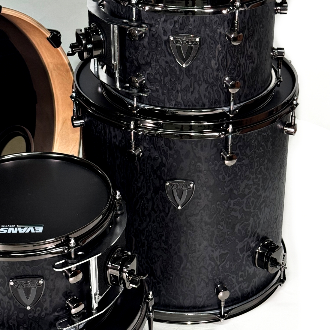 Birdseye Black Drumset (MANTOVANI CUSTOM) – Image 3